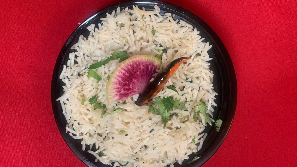 Jeera Premium Rice · Indian Basmati rice cooked with ghee, cumin & other fragrant indian spices.