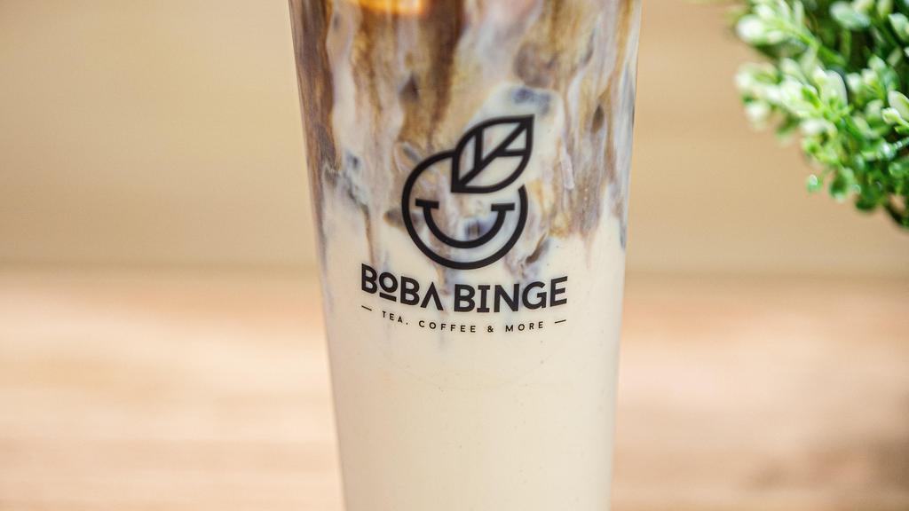 M10. Vietnamese Coffee Milk Tea · Assam black milk tea with a shot of our coffee, topped with Coffee Jelly