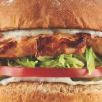 Grilled Chicken Sandwich · Grilled Chicken Breast, Lettuce, Tomato, Pickles, BL Herb Mayonnaise