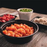 Salmon Poke - 1 lb · 1 lb of salmon poke marinated in your selection of sauces