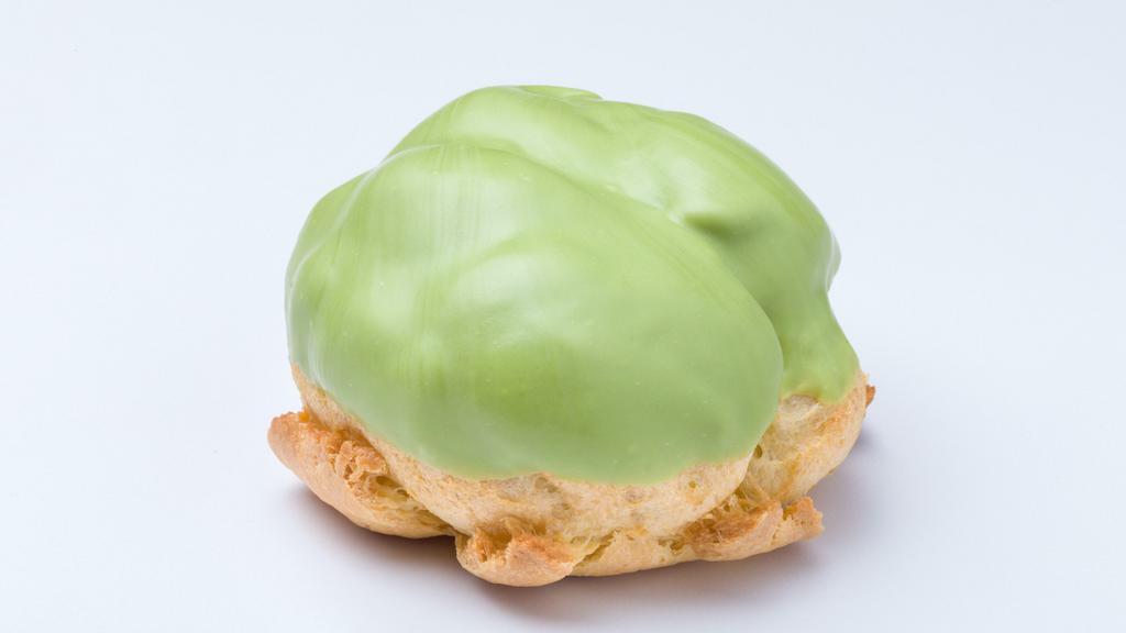 Green Tea Eclair · Covered with our Premium Japanese green tea to give a sweet, earthy finish.