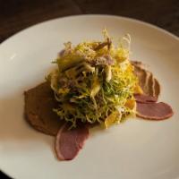 Salade Landaise · Frisee, Duck Confit, Smoked Breast, Chicken Liver Mousse