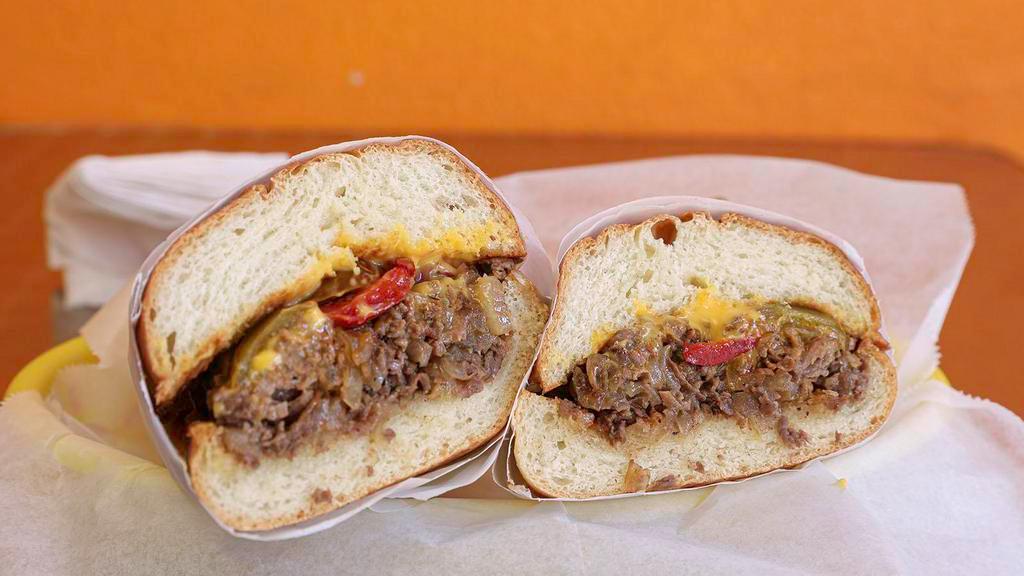 A-Jay's Classic · With grilled onions and hot sweet cherry peppers.