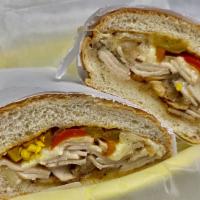 Turkey · With grilled onions and hot cherry peppers.