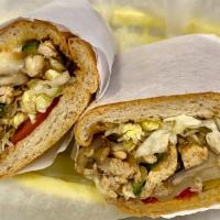 Chicken Veggie Delight  · Mayo, Provolone, Shredded Chicken, Zucchini, Bell Peppers, Mushrooms, Grilled Onions & Hot S...