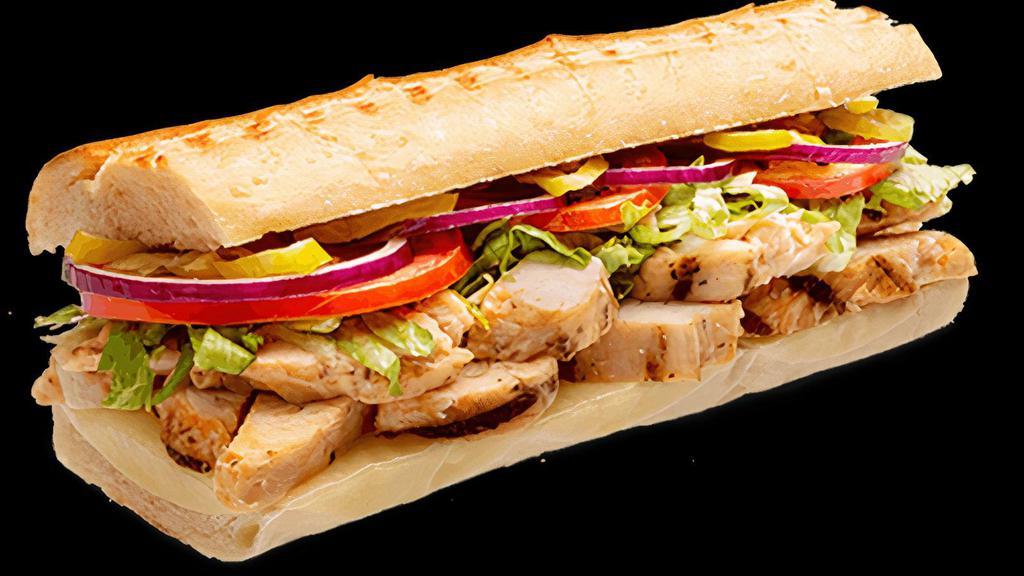 Grilled Chicken Melt · Grilled chicken breast strips and provolone cheese - all heated to perfection on your choice of bread.