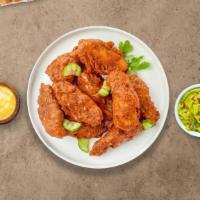 Nashville Hot Wings · Fresh chicken wings breaded, fried until golden brown, and tossed in Nashville Hot Sauce. Se...