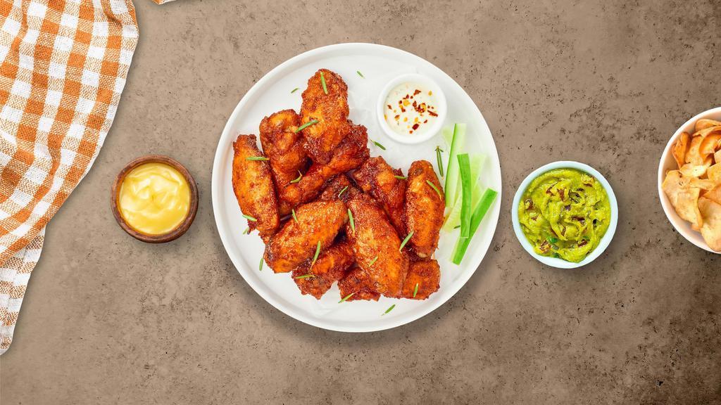 Chicken Wings · Fresh chicken wings breaded and fried until golden brown. Served with your choice of dipping sauce.