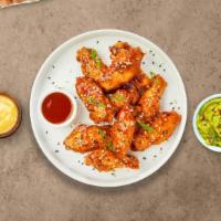 Sweet & Sour Wings · Fresh chicken wings breaded, fried until golden brown, and tossed in sweet and sour sauce. S...