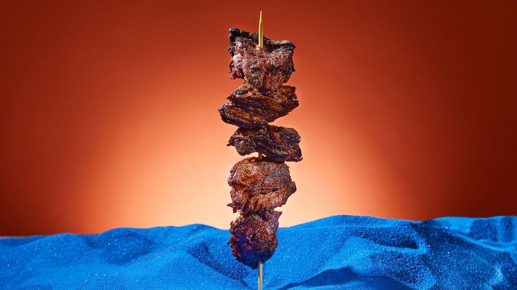 Beef Kebab (1Pc) · Marinated cubes of beef grilled on a skewer.
