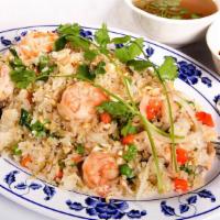34. Cơm Chiên Thập Cẩm · Combination fried rice with shrimp, pork, & chicken.