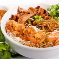 49. Bún Tôm Thịt Nướng · BBQ Shrimp and Pork served with rice vermicelli w/ salad mix