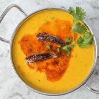 Dal Tadka · Yellow lentil with fried onions and special spices.