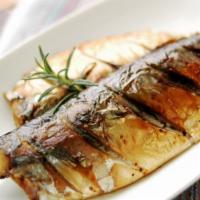Broiled Mackerel · Rich sweet and oily fish.