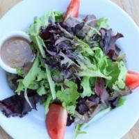 Mixed Green Salad · Choice of balsamic vinaigrette, Bleu cheese or ranch dressing.