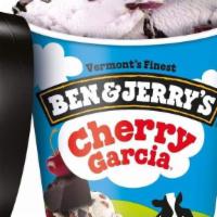 Ben & Jerry cherry garcia  one pint (473ml) · cherry ice cream with cherries & fudge flakes