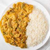 22. Navaratna Korma · Seasonal mixed vegetable cooked in a creamy sauce with coconut milk and cashew nut.