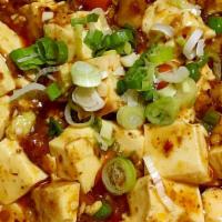 Mapo Tofu with Ground Pork · Hot and spicy.