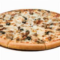 Garlex Classic Combo · Salami, pepperoni, mushrooms, Canadian bacon, black olives, beef, sausage, onions, bell pepp...