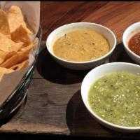 Chips and Salsa · House made chips and salsas.