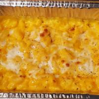 Mac & Cheese · Vegetarian. Homemade mac and cheese with cheddar and mozzarella cheese baked to perfection.