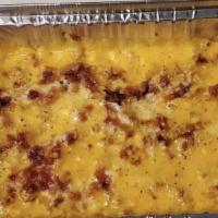 Mac & Cheese with Bacon · New item. Homemade mac and cheese with cheddar and mozzarella cheese, topped with bacon and ...