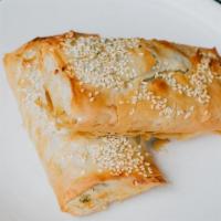 Spanakopita · House-made spinach and feta stuffed pastry