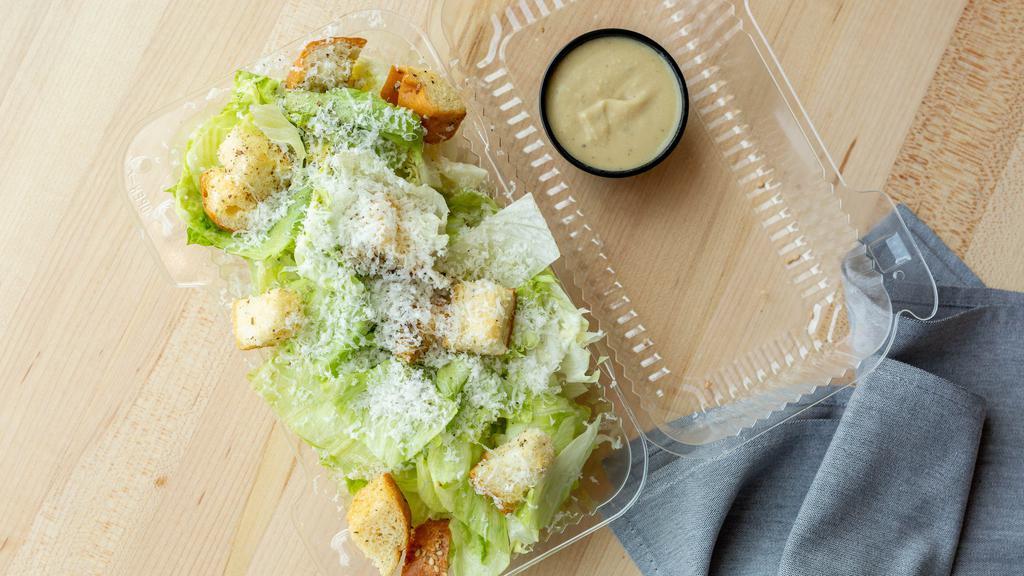 Caesar Salad · Romaine lettuce, homemade croutons and parmesan cheese.