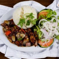 Cơm Bò Lúc Lắc (filet mignon) · Shaking beef (filet mignon) with rice