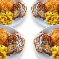 Big Brunch Bundle With Cinnamon Roll French Toast · Feed up to 4 people with our Cinnamon Roll French toast, choice of bacon and/or sausage, scr...
