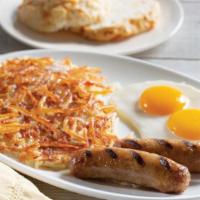 Farmer'S Breakfast Standard · Two farm-fresh eggs* with your choice of three strips of Applewood-smoked bacon or grilled s...