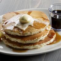 Buttermilk Pancake Combo · Freshly made buttermilk pancakes served with two eggs* and choice of breakfast meat. Include...