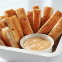 Bread Sticks with Cheese · 10 pieces of excellent oven-baked breadsticks with cheese.