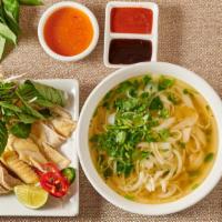11. Pho Ga Nam An · Chicken noodle soup with chicken giblets.