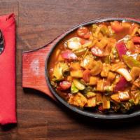 Sizzling Vegetables · Signature dishes. Seasonal vegetables, soy sauce, and chilli on sizzling platter.