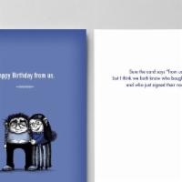 HB - Happy Birthday From Us · Sure, the cards says 