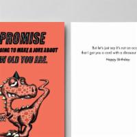 HB - Dinosaur · But let's just say it's not an accident
that I got you a card with a dinosaur on the front.
...