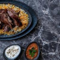 Lamb Kabsah Plate · Mixed w/ rice