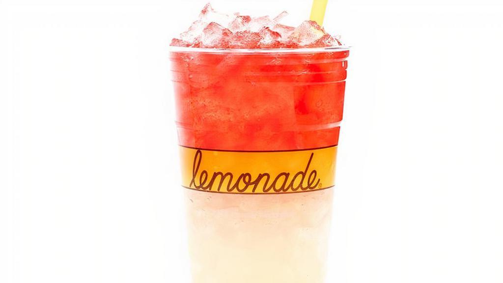 Skinny Lemonade + Hibiscus Tea · Fresh lemon juice, all-natural sugar free sweetener, hibiscus tea