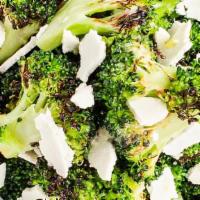 Roasted Broccoli · with Ricotta Cheese & Champagne Vinaigrette