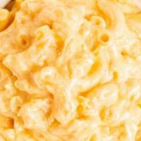 Mac & Cheese · with a blend of Cheddar, Parmesan, & Blue Cheeses