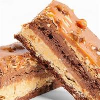 Chocolate Peanut Butter Stack · Sweet and salty peanut butter crunch, light and creamy milk chocolate and buttery caramel, a...