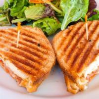 Chicken Sandwich · Grilled chicken breast, lettuce, tomato, red onion, mayo, and provolone cheese.