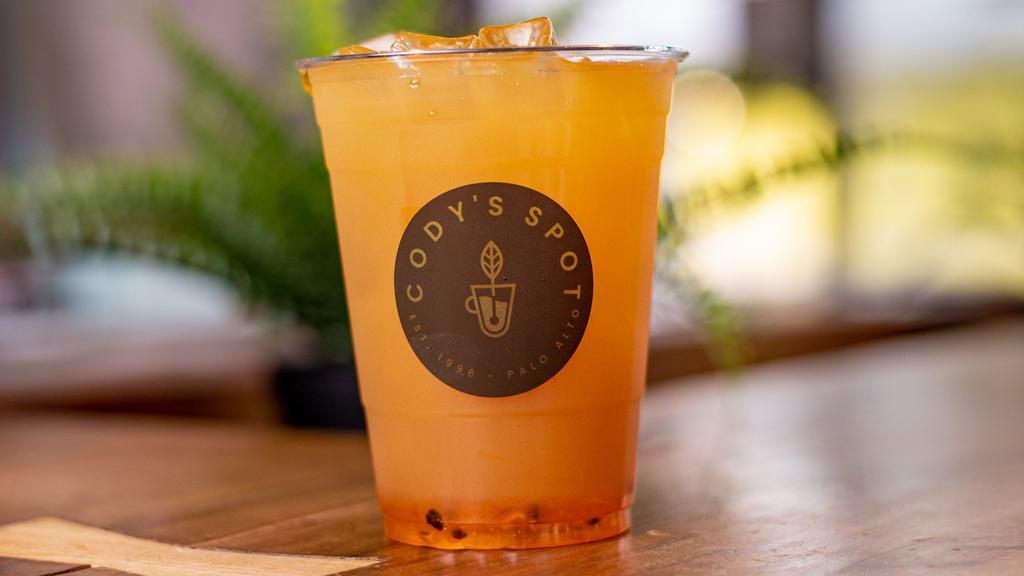 T1. Passion Fruit Green Tea · Roasted Jasmine tea with passion fruit (contains fruit seeds)