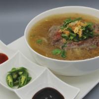 Beef Pho Noodle Soup · 