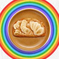 Peanut Butter Bananan Toast · Toast topped with peanut butter and banana.