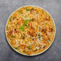 V For Veggie Biryani  · Spiced seasoned vegetables cooked with Indian spices and basmati rice. Served with house rai...