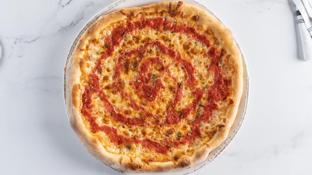Boardwalk Pie · a.k.a. jersey shore tomato pie: mozzarella first....then sauce on top!