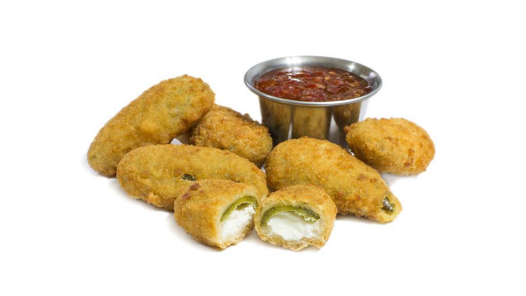 Jalapeño Peppers · Delicious poppers filled with cream cheese and jalapenos, battered and fried to perfection.