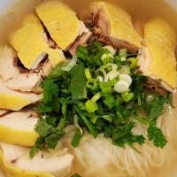 #1 Chicken Pho · Chicken Bone in Meat, Pho Rice Noodles  in Chicken Soup